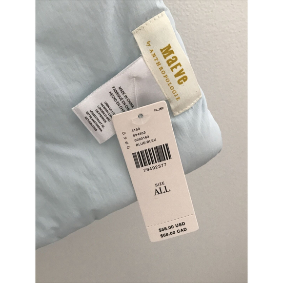 NWT ANTHROPOLOGIE Maeve Quilted Puffer Scarf, Powder Light Blue, 11.5 x 52” EUC - Picture 10 of 11